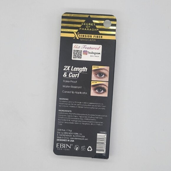 5/$25 NWT EBIN SECRET OF PHARAOH XTENSION FIBER MASCARA - Picture 2 of 2